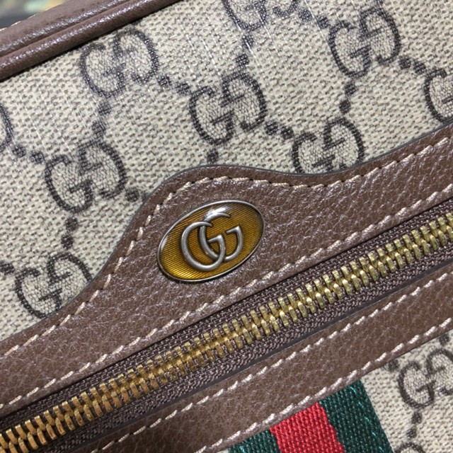 Gucci高仿專櫃女包 517080 古馳Ophidia系列 高級人造帆布小號肩背包 Gucci斜挎包  gqy3139